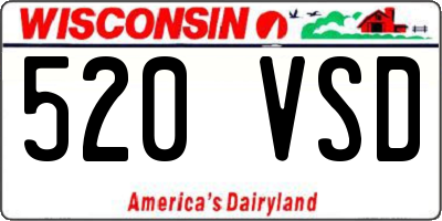 WI license plate 520VSD