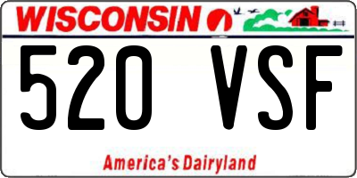 WI license plate 520VSF