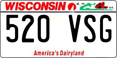 WI license plate 520VSG