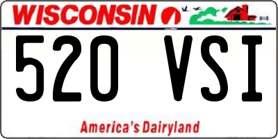 WI license plate 520VSI