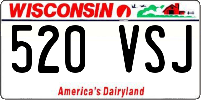 WI license plate 520VSJ