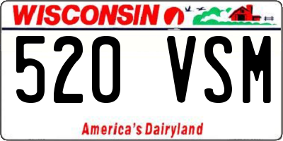 WI license plate 520VSM