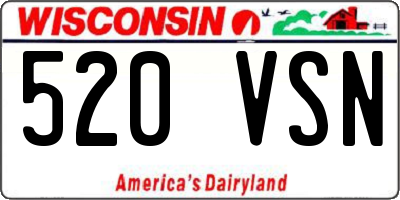 WI license plate 520VSN
