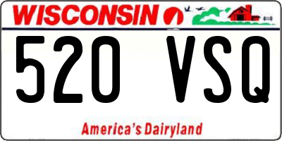 WI license plate 520VSQ