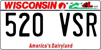 WI license plate 520VSR