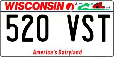 WI license plate 520VST