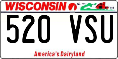 WI license plate 520VSU