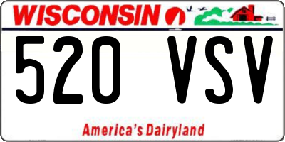WI license plate 520VSV