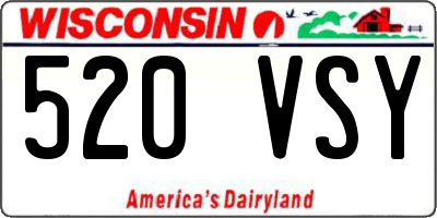 WI license plate 520VSY