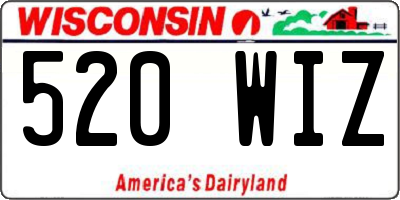 WI license plate 520WIZ