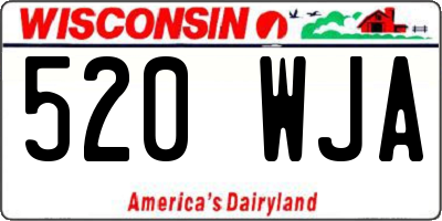 WI license plate 520WJA