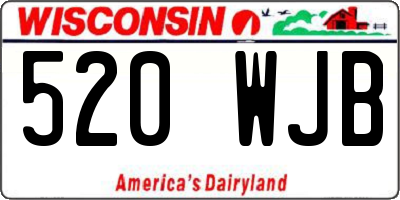 WI license plate 520WJB