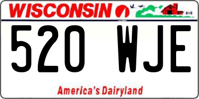 WI license plate 520WJE