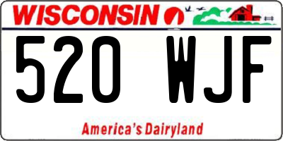 WI license plate 520WJF