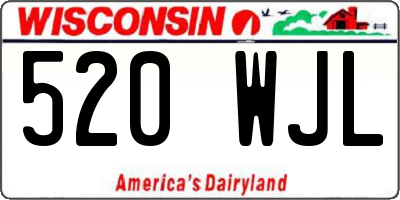 WI license plate 520WJL
