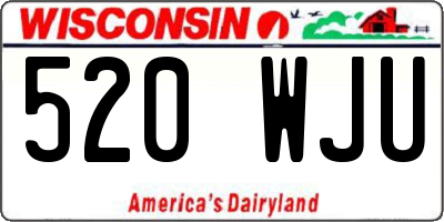 WI license plate 520WJU