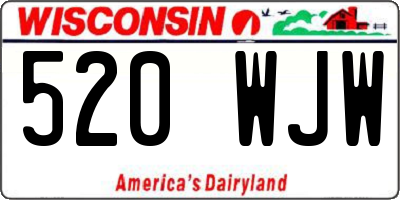 WI license plate 520WJW