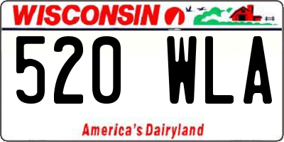 WI license plate 520WLA
