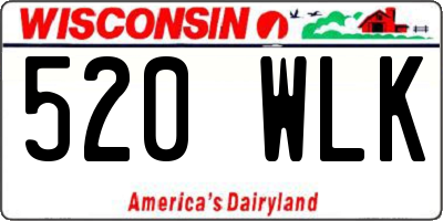 WI license plate 520WLK