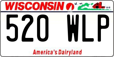 WI license plate 520WLP