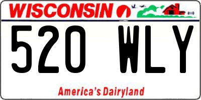 WI license plate 520WLY