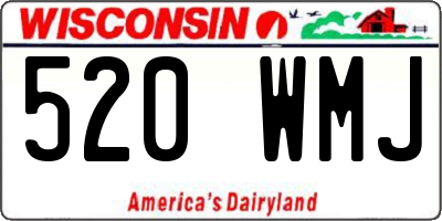 WI license plate 520WMJ