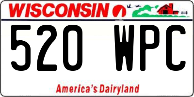 WI license plate 520WPC