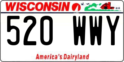 WI license plate 520WWY