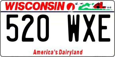 WI license plate 520WXE