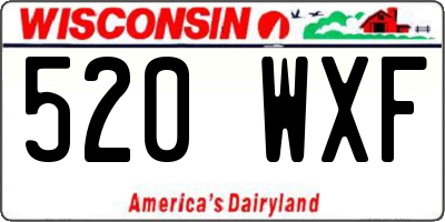 WI license plate 520WXF
