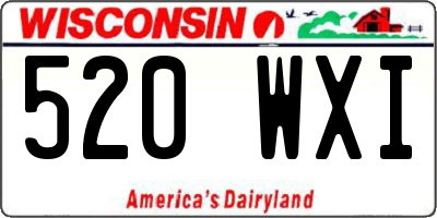 WI license plate 520WXI