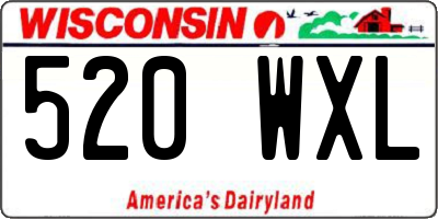 WI license plate 520WXL