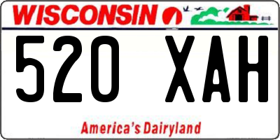 WI license plate 520XAH