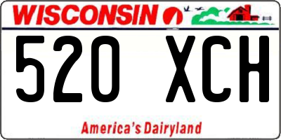 WI license plate 520XCH