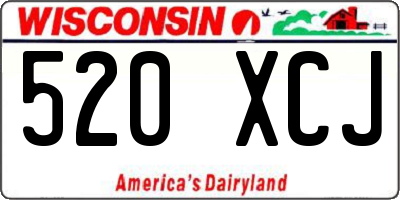 WI license plate 520XCJ