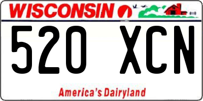 WI license plate 520XCN