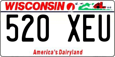 WI license plate 520XEU