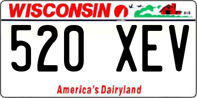 WI license plate 520XEV