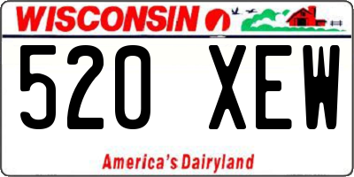 WI license plate 520XEW