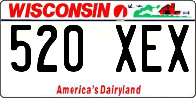 WI license plate 520XEX