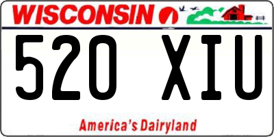 WI license plate 520XIU