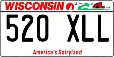 WI license plate 520XLL