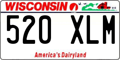 WI license plate 520XLM