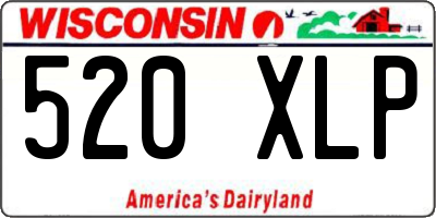WI license plate 520XLP