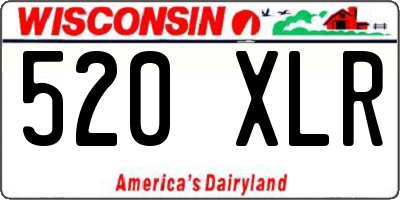 WI license plate 520XLR