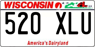 WI license plate 520XLU