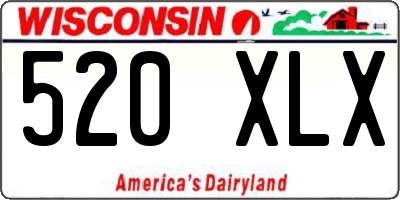 WI license plate 520XLX