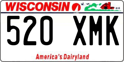 WI license plate 520XMK