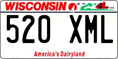 WI license plate 520XML