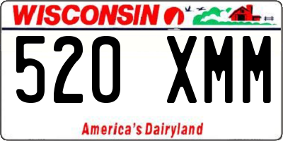 WI license plate 520XMM